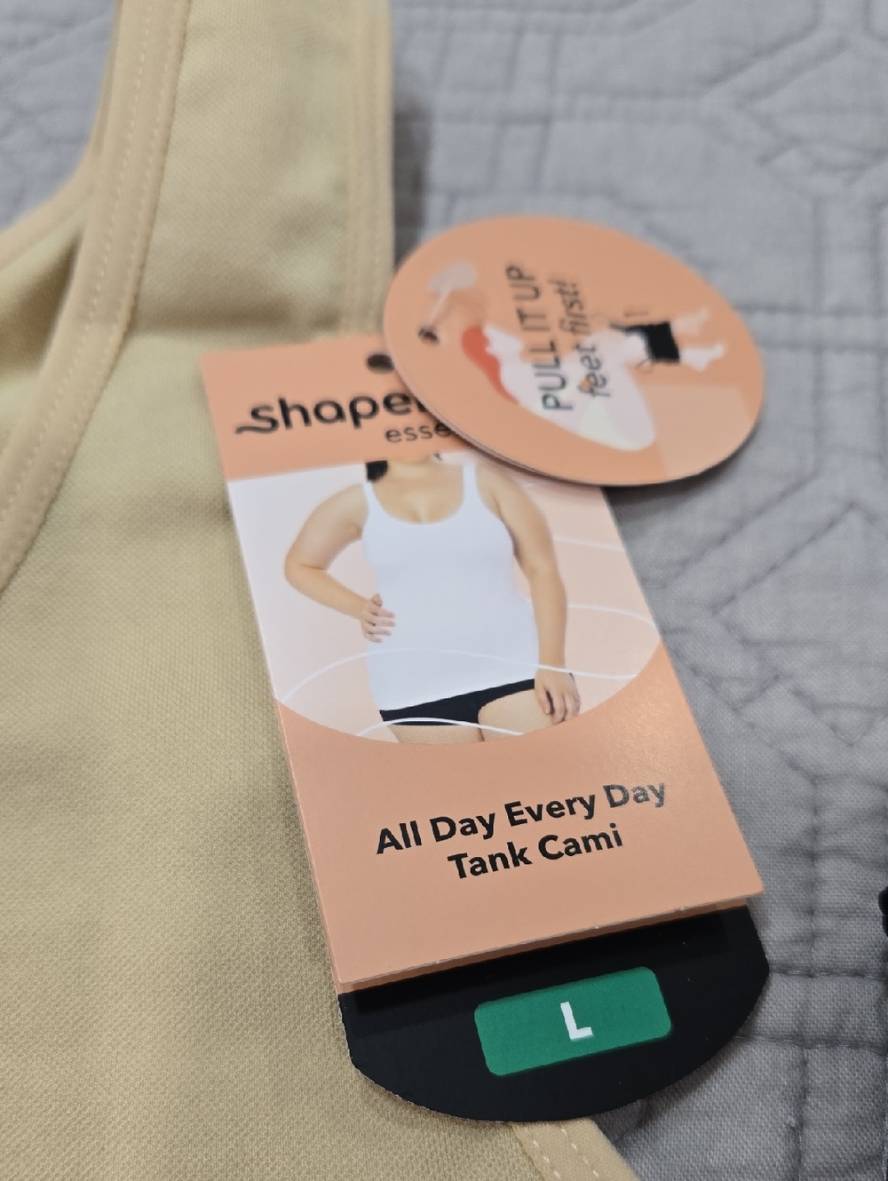 SHAPERMINT Essentials All Day Every Day Tank & Cami Set, Sz L - Picture 4 of 16